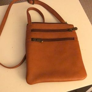 Le Donna Brown leather crossbody bag - like new